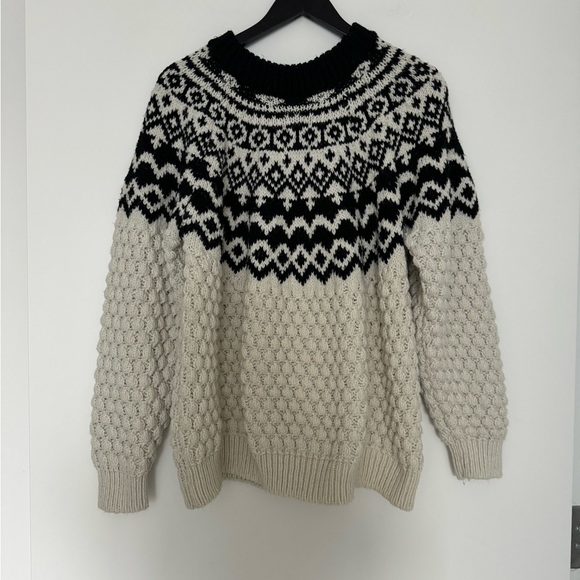 H&M Cream and Black Patterned Textured Knit - Picture 5 of 7
